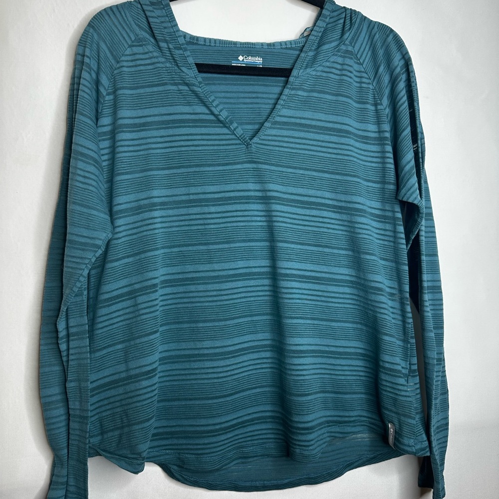Columbia Women's Teal Striped Pullover